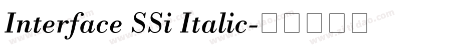 Interface SSi Italic字体转换